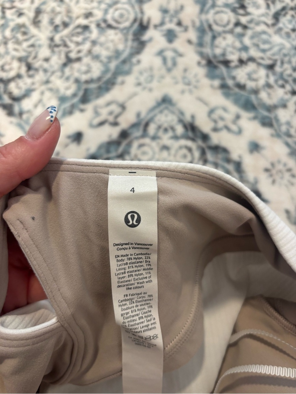 Lululemon Ribbed Nulu Asymmetrical Yoga Tank Top- White Size 4 - Picture 6 of 6